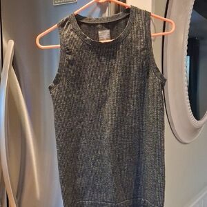 Athleta Womens Ribbed Gray Tank Top